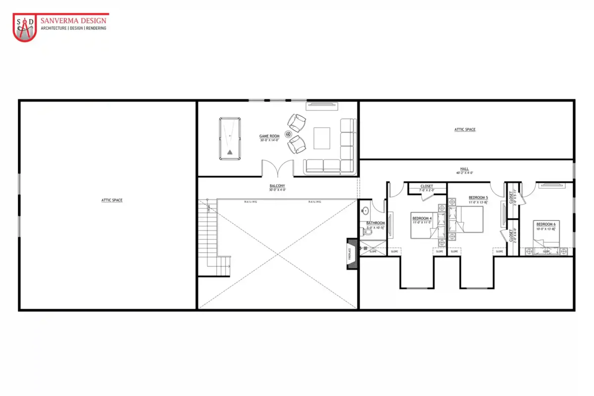 6 bedroom barndominium house plans with attic space