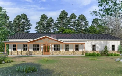 3 Bedroom Barndominium House Plan 231SVD