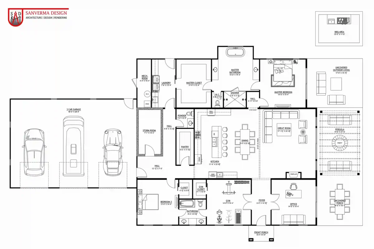 2 bedroom 2.5 bath barndominium with shop