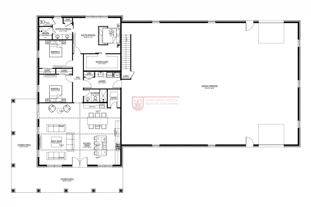 3 bedroom 2 bath barndominium price