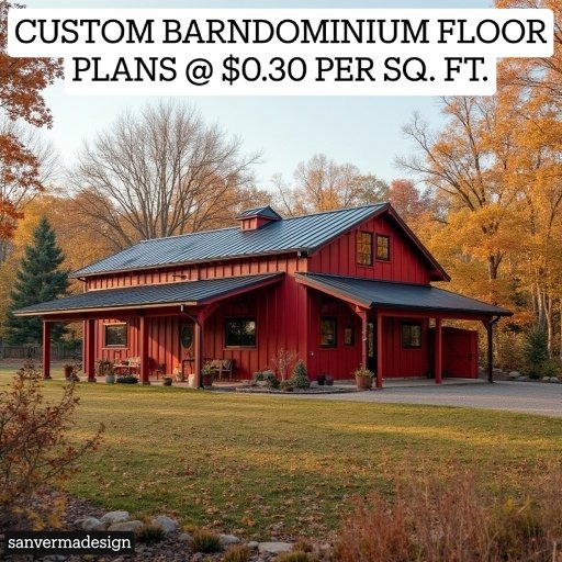 25x40 Barndominium Plans with Bedrooms