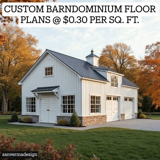 25x40 barndominium open floor plan