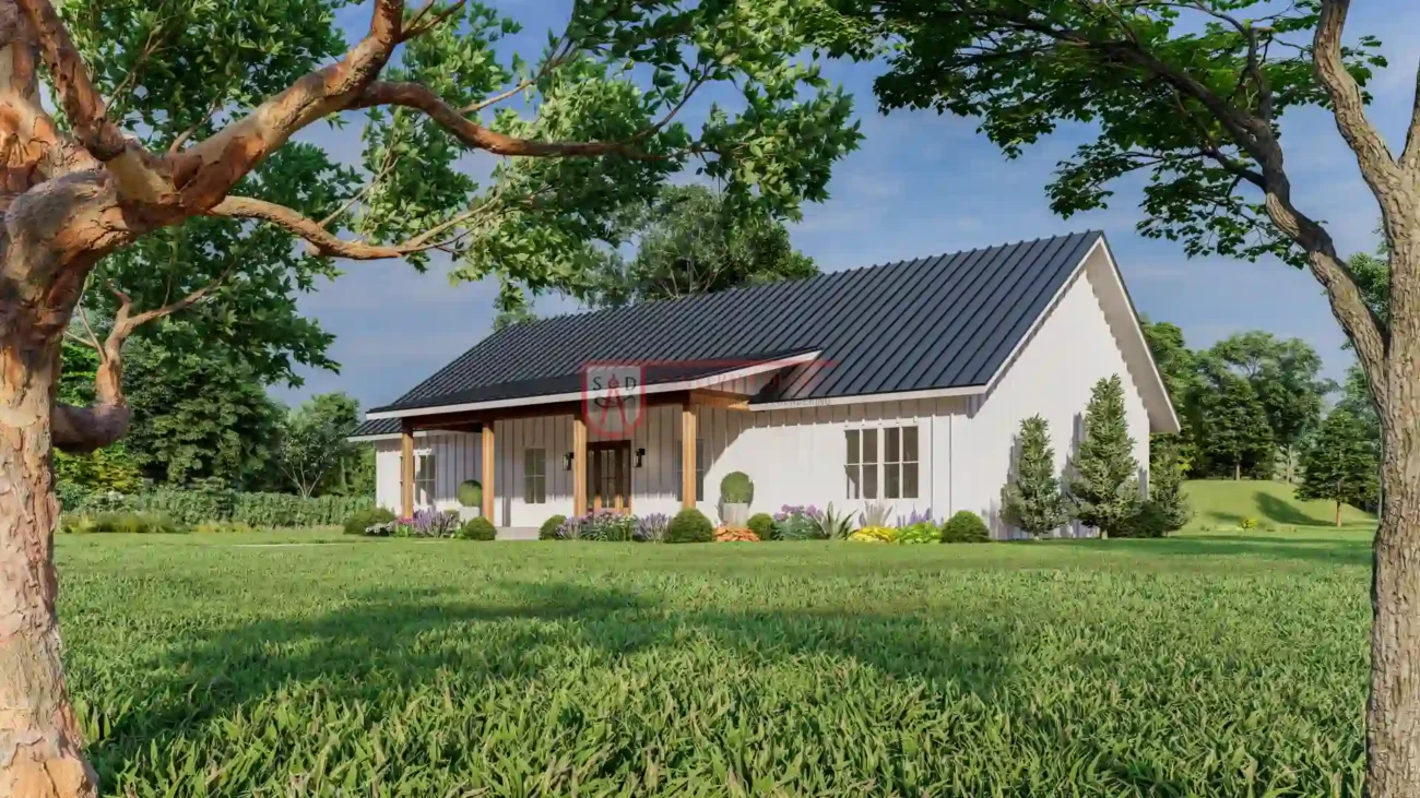 1 story 4 bedroom barndominium floor plans