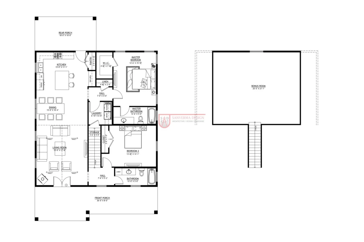 2 bedroom 2 bath barndominium with bonus room