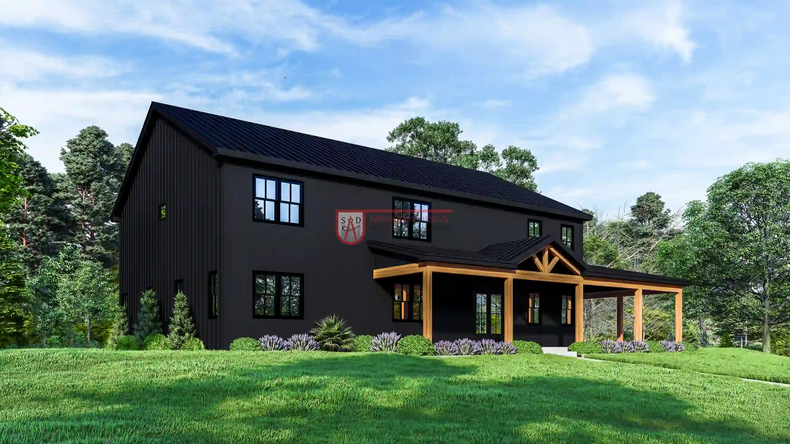 4 bedroom double story barndominium floor plans